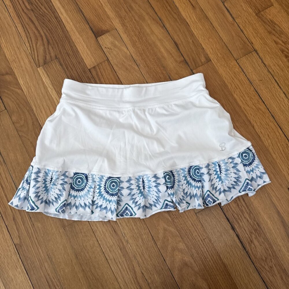 Sofibella Women's White Ruffled Tennis Skort Size Small